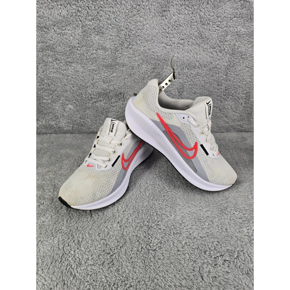 Nike Downshifter 13 White Bright Crimson Running Shoes FD6476-104 Women's Size 7